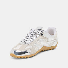 Myles Silver Multi Leather Sneakers / Dolce Vita