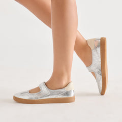 Nanet Silver Leather Sneakers / Dolce Vita