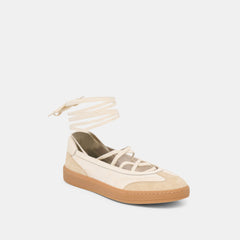 Nyomie Ivory Multi Leather Sneakers / Dolce Vita