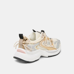 Selmar Silver Gold Leather Sneakers / Dolce Vita