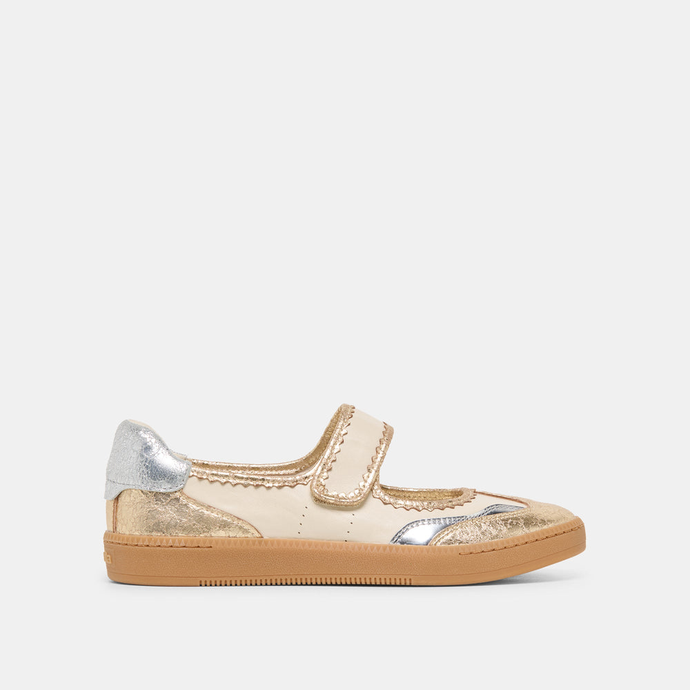NANET Metallic Multi Leather Mary-Jane Sneakers / Dolce Vita