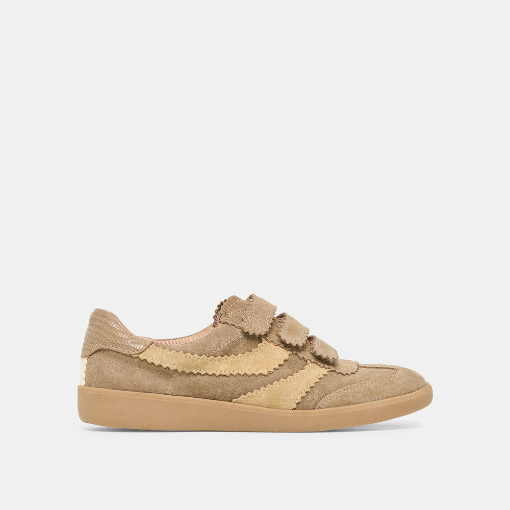 Merit Velcro Taupe Multi Leather Sneakers / Dolce Vita