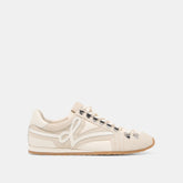 DEACON Ivory Suede Lace-Up Sneakers / Dolce Vita