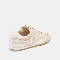 DEACON Ivory Suede Lace-Up Sneakers / Dolce Vita