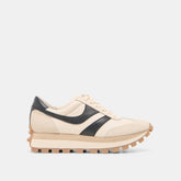 TRESA White Black Leather Platform Sneakers / Dolce Vita