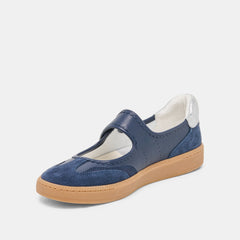 NANET Dk Navy Suede Mary-Jane Ballet Sneakers / Dolce Vita
