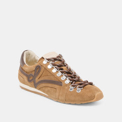 DEACON Lt Brown Suede Lace-Up Sneakers / Dolce Vita