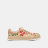 Azalia Sand Floral Raffia Heels / Dolce Vita