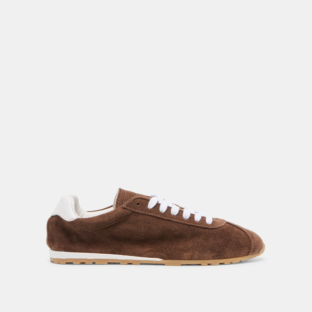 Serina Dk Brown Suede Sneakers / Dolce Vita