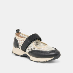Seline White Black Mesh Sneakers / Dolce Vita