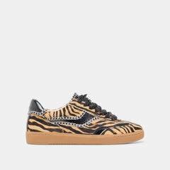 Notice Stitch Tiger Calf Hair Sneakers / Dolce Vita