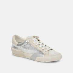 Zina Sneakers Chrome Distressed Leather | Chrome Leather Sneakers
– Dolce Vita / Dolce Vita