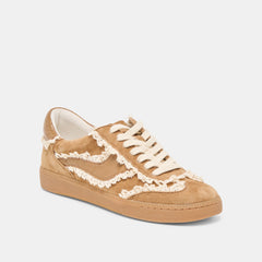 Notice Lace Lt Brown Suede Sneakers / Dolce Vita