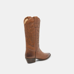 Tanner Chestnut Leather Boots / Dolce Vita