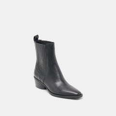 Faint H2O Waterproof Black Leather Booties / Dolce Vita