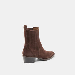 Faint H2O Waterproof Dk Brown Suede Booties / Dolce Vita