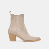 Slim Taupe Suede Booties / Dolce Vita