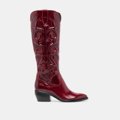 Mirla Oxblood Leather Boots / Dolce Vita