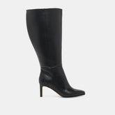 Emmi Black Leather Extra Wide Calf Boots / Dolce Vita