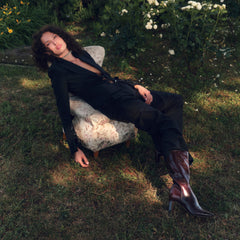 Riggs Chocolate Leather Boots / Dolce Vita