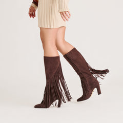 Giano Mahogany Suede Boots / Dolce Vita