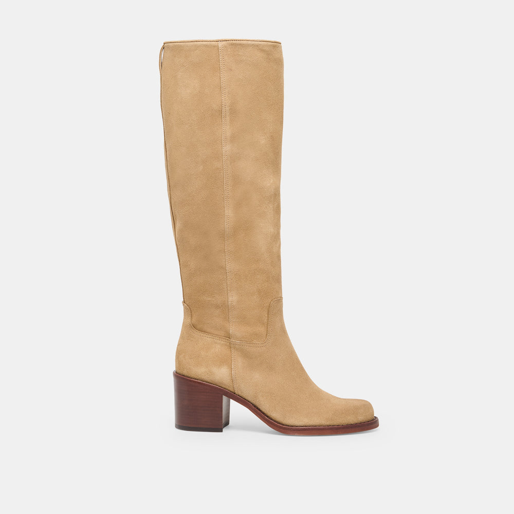 Lucyle Wide Calf Dk Taupe Suede Boots / Dolce Vita