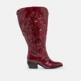 Mirla Oxblood Leather Extra Wide Calf Boots / Dolce Vita