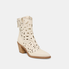 Zenobi Off White Leather Booties / Dolce Vita
