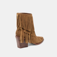 Torey Chestnut Suede Booties / Dolce Vita