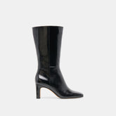 Riggs Wide Calf Black Leather Boots / Dolce Vita