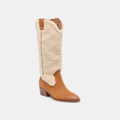 Mykel Plush Caramel Nubuck Boots / Dolce Vita