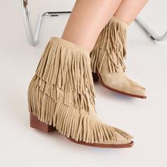 Torey Dk Taupe Suede Booties / Dolce Vita