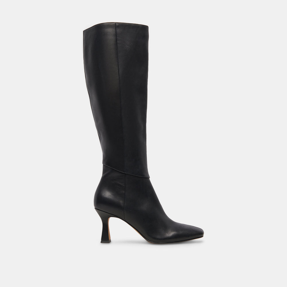 Gyra Wide Calf Black Leather Boots | Black Knee-High Wide Calf Boots
– Dolce Vita / Dolce Vita