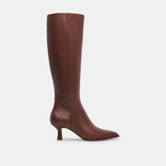 Auggie Chocolate Leather Narrow Calf Boots / Dolce Vita