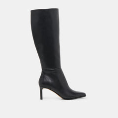 Emmi Black Leather Wide Calf Boots / Dolce Vita