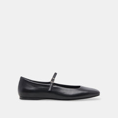 Reyes Black Leather Ballet Flats / Dolce Vita