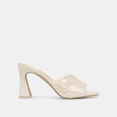 Nandy Confetti Ivory Sequin Heels / Dolce Vita