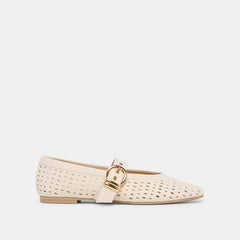 Mikel Creme Perforated Suede Ballet Flats / Dolce Vita