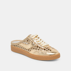 Notice Slide Gold Woven Stella Sneakers / Dolce Vita