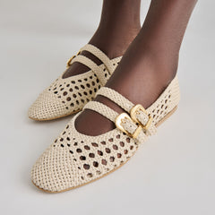 Baylee Creme Woven Stella Ballet Flats / Dolce Vita