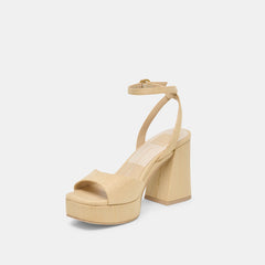 Felica Natural Raffia Heels / Dolce Vita
