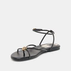 Kenley Black Leather Sandals / Dolce Vita