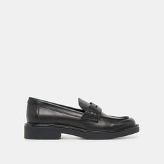 Tiggy Black Leather Loafers / Dolce Vita