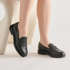 Tiggy Black Leather Loafers / Dolce Vita