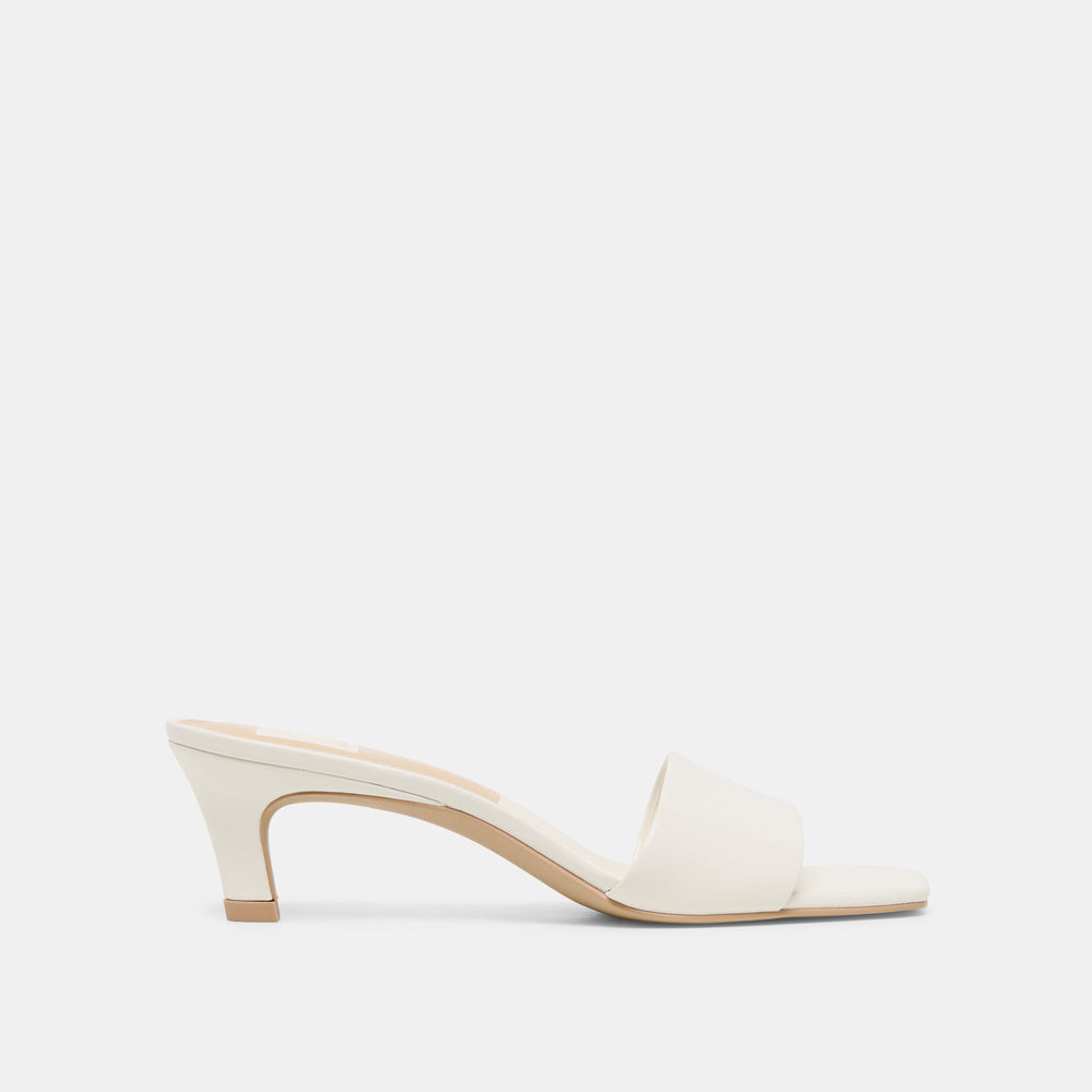 Rexa True White Leather Heels / Dolce Vita