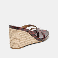 Helan Espadrille Tortoise Patent Leather Wedges / Dolce Vita