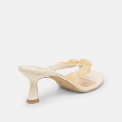 Daksie Off White Leather Heels / Dolce Vita