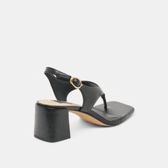 Yves Black Leather Heels / Dolce Vita
