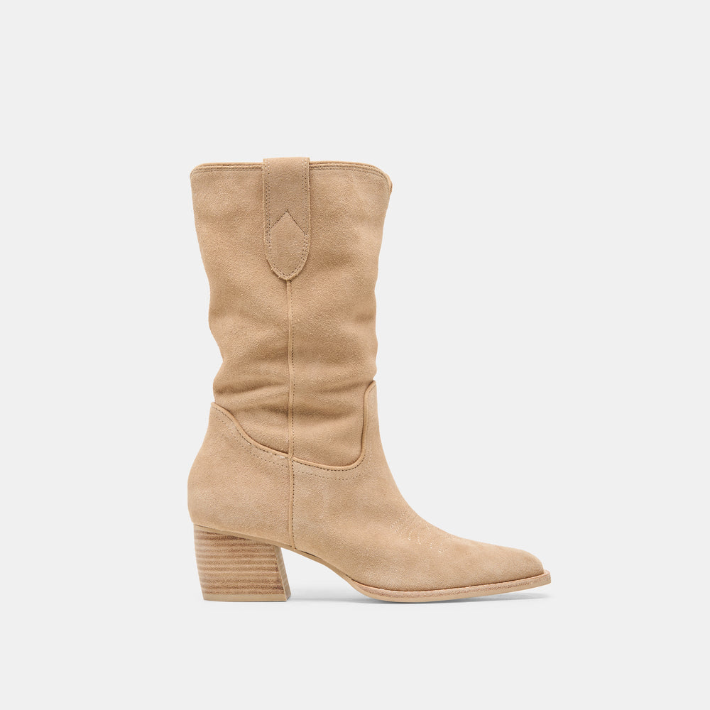 Vergil Camel Suede Boots / Dolce Vita