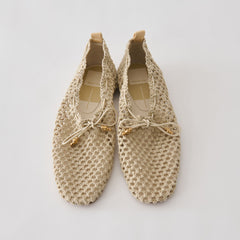 Kaylyn Oatmeal Crochet Flats / Dolce Vita